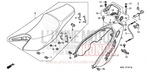 SEAT/SEAT COWL (CB600F3/4/5/6) CB600F5 de 2005